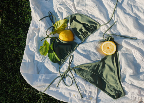 Summer Bikini Flat Lay 