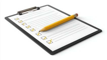 Clipboard with checklist and pencil (6)