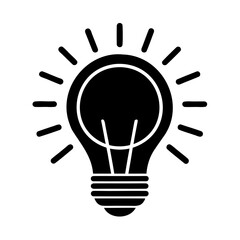 Creative lightbulb icon representing ideas innovation inspiration and problem solving in graphic design.