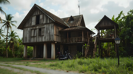 AI Image gen malay village house