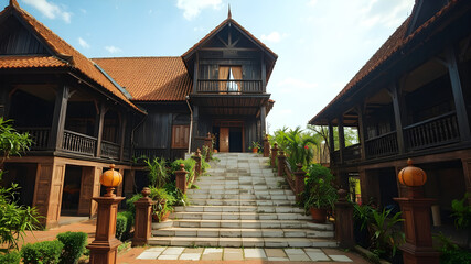 AI Image gen malay village house