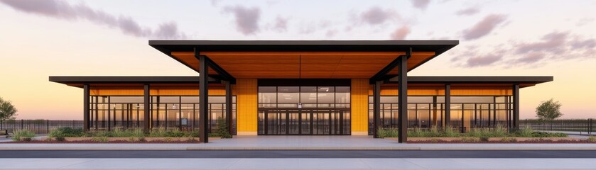 Fototapeta premium Modern architectural design with vibrant colors.