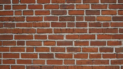 Fototapeta premium Brick Wall Texture: A close-up shot captures the intricate texture of a weathered brick wall, showcasing the interplay of individual bricks and the mortar that binds them together.