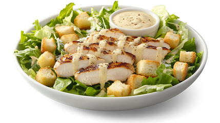 Grilled Chicken Salad with Croutons and Caesar Dressing