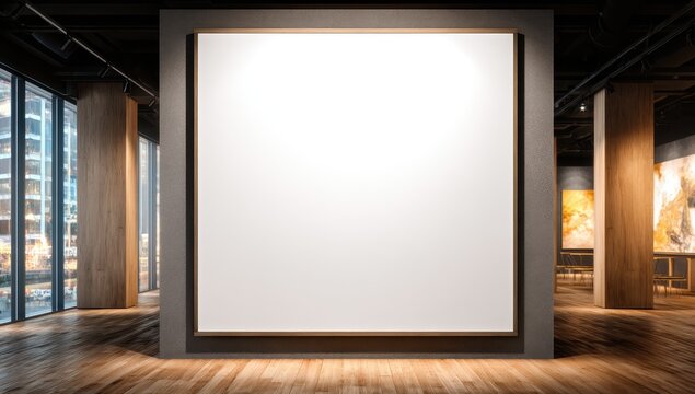 Blank gallery wall display