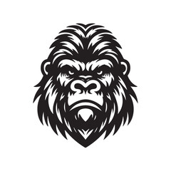 gorilla logo, editable vector image