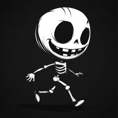 Animated Jolly Skeleton Illustration