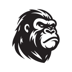 gorilla logo, editable vector image
