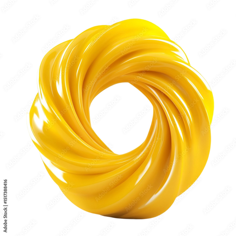 Poster abstract yellow swirl design with colorful lines background