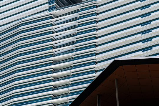 Modern architecture geometric facade 
