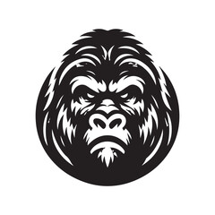 gorilla logo, editable vector image