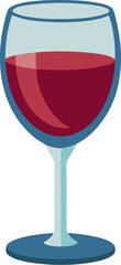 Wine glass  vector white background 