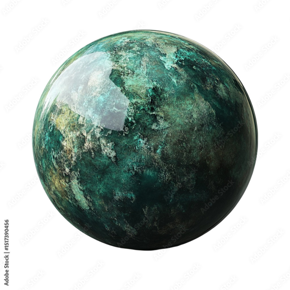 Poster deep teal sphere textured surface abstract art design element