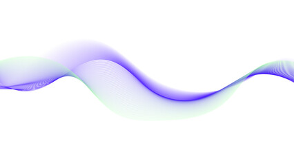 Wave of blue smoke. On a white background.