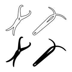 Fototapeta premium Calipers icon set vector illustration