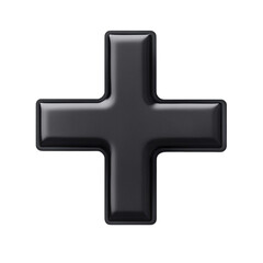 Black plus sign in a dark frame abstract design