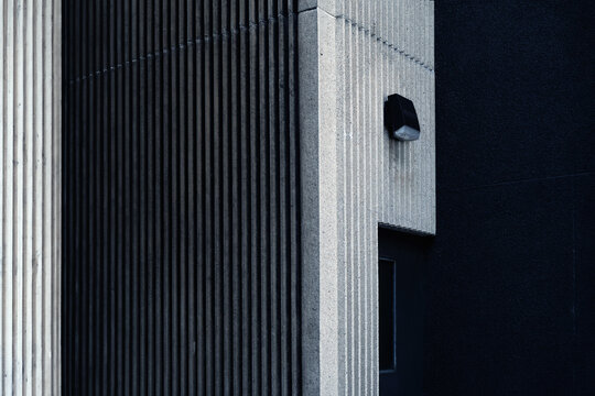 Black and grey linear building texture