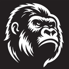 gorilla logo, editable vector image