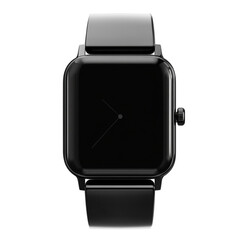Sleek black square smartwatch with simple hands design stylish wrist accessory