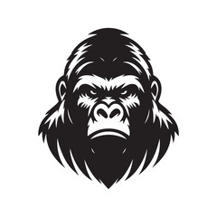 gorilla logo, editable vector image © i'uLpotra