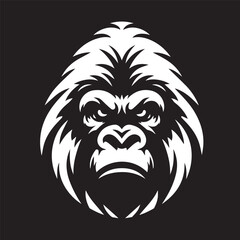gorilla logo, editable vector image