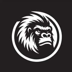 gorilla logo, editable vector image