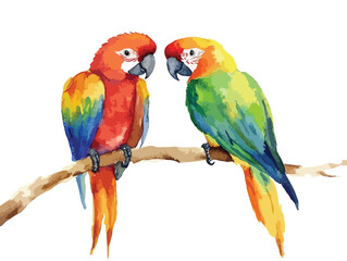 par of birds vector art