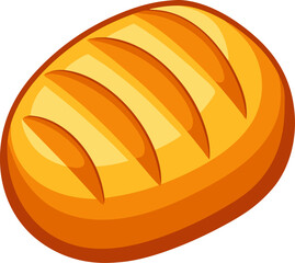 Obraz premium Bread loaf vector ,white background 