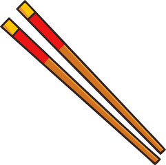 chop stick vector art 