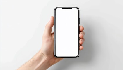 Hand holding smartphone with blank screen (2)