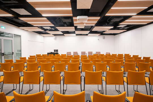 Spacious modern empty conference room

