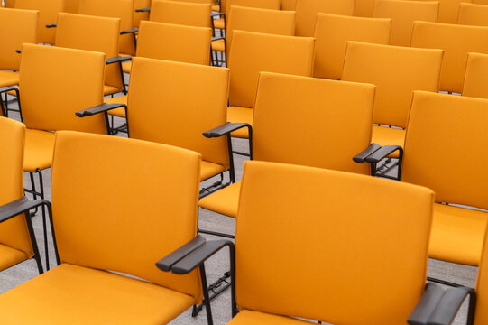 Rows Of Empty Chairs Indoors