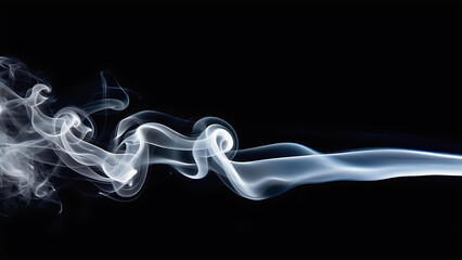 White gray smoke vapor fumes swirls, isolated background cutout