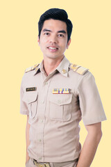 Portrait of a young man teacher government of thailand