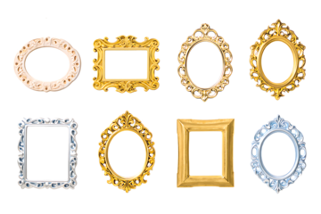 Elegant Collection of Decorative Picture Frames Gold, Silver, and Ornate Styles for Art, Photos, and More
