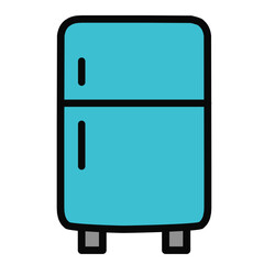 vector illustration of a refrigerator