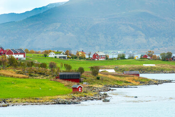 Fototapeta premium Valbukta Bay in Lofoten - Norway