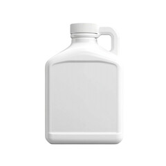 White plastic jug with handle and cap a blank container for liquids
