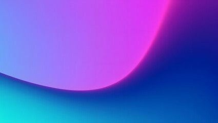Abstract gradient background with neon colors and smooth curve forming a modern aesthetic