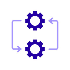 Icon a workflow, isolated against a clean background.