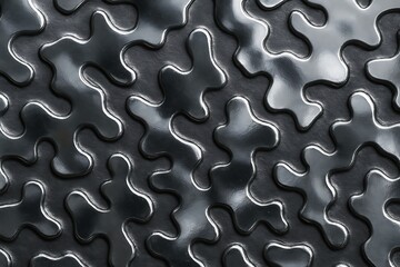 Realistic Chrome Camo Texture with Reflective Metallic Waves – Modern Industrial Background