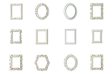 Elegant Collection of Ornate and Simple Picture Frames  Perfect for Design Projects & Digital Art