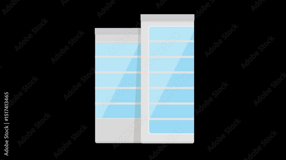 Poster simple animated building isolated on a transparent background for architectural concepts