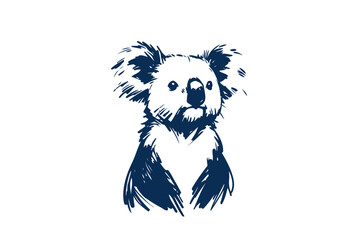 Koala hand drawn sketch vector illustration