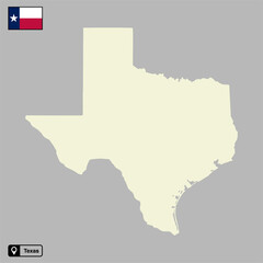 texas map vector isolated on transparent background
