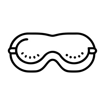 recommend clip art: Eye mask outline icon, isolated on white background