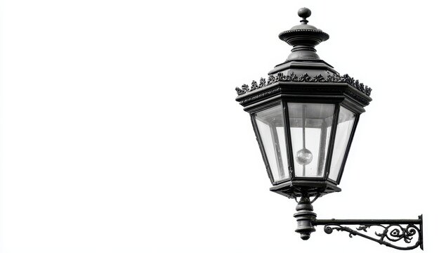 Ornate black street lamp