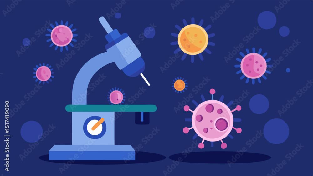 Aufkleber immune cell enhancement an illustration showing immune cells under a microscope being edited with pr