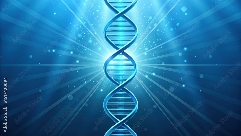 Poster abstract gradient science technology and medical. abstract representation of a dna helix illuminated