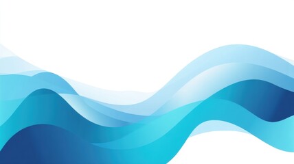 Fototapeta premium Abstract gradient Science technology and medical. Fluid blue waves create a serene and modern abstract design.